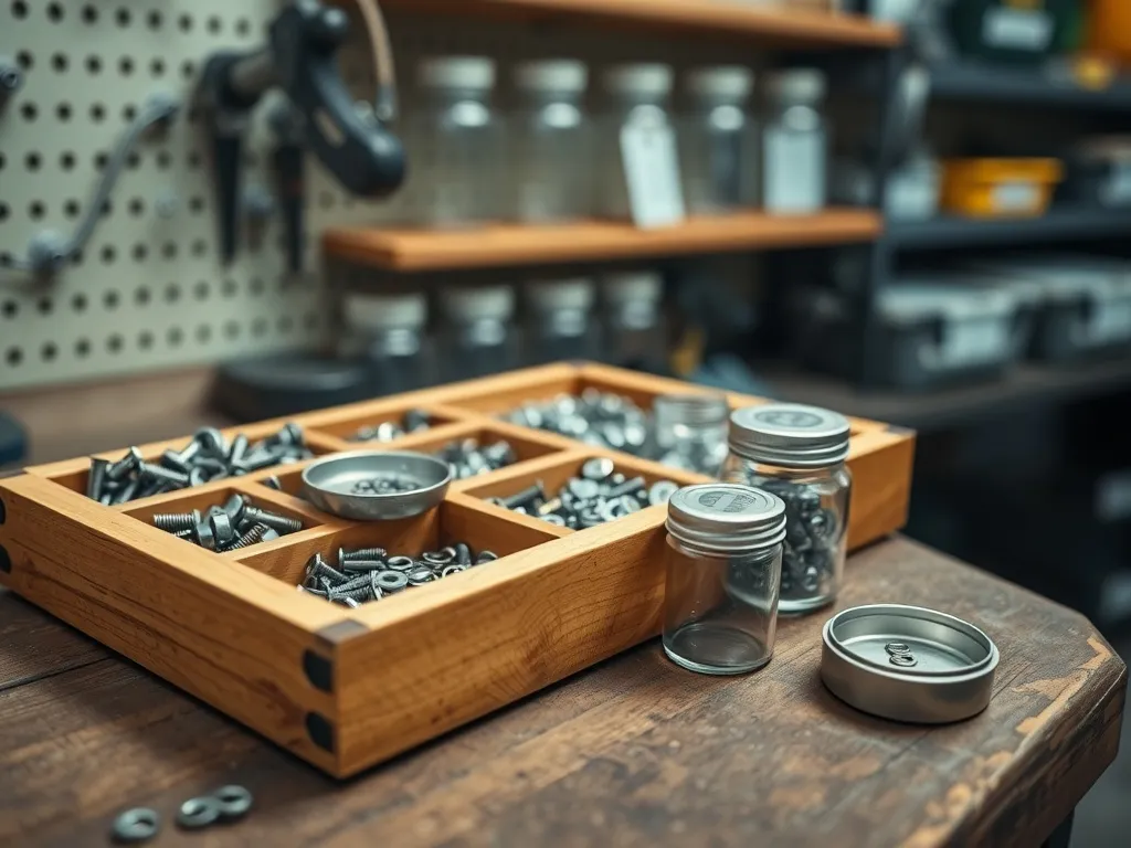 Organizacja śrub i drobnych elementów w warsztacie: pomysły